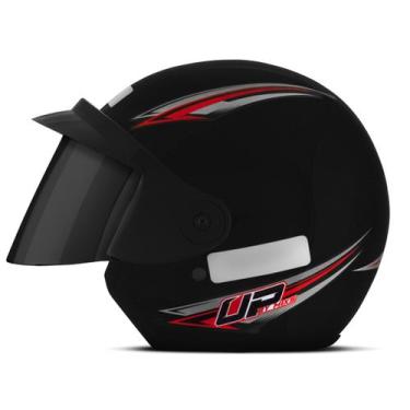 Imagem de Capacete Aberto Mixs Up Feminino Masculino, PRETO FOSCO, 58