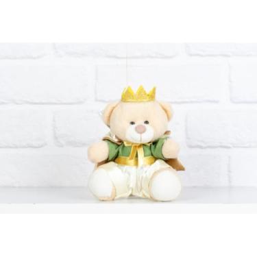 Imagem de URSO DE PELUCIA TEDDE 12 CM - PRINCIPE PARA DECORAÇÃO (VERDE)