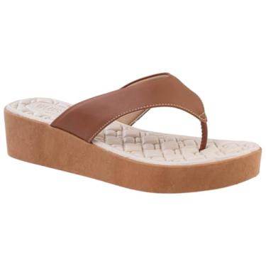 Imagem de Tamanco Ortopédico Feminino Anabela Dedo Plataforma Confortável Versátil Via Angel 8504 (Caramelo, BR, Adulto, Numérico, 37)