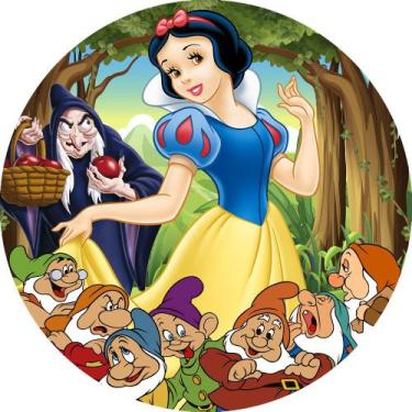 Imagem de Painel Festa Decoração Redondo Sublimado Branca de Neve 03 1,50X1,50 -