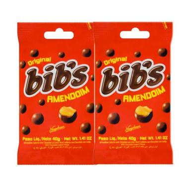 Imagem de Kit 2 Confeito Bib's Amendoim 40g - Neugebauer