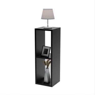Imagem de Mesa De Cabeceira Pequena 20x20x60cm Diamante Preto Quarto Sala - Merc