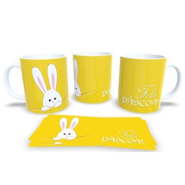 Imagem de Canecas de Porcelana Branca Personalizadas Coleção Pascoa 5 - Estampa 