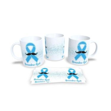 Imagem de Canecas Branca de Porcelana Personalizadas Novembro Azul - Estampa Sub