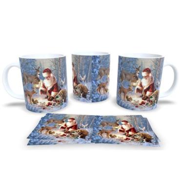 Imagem de Canecas de Porcelana Personalizadas Papai Noel 4 - Estampa Sublimada, 