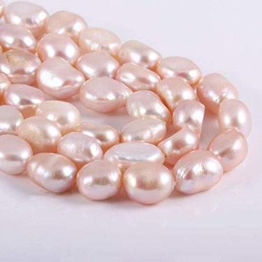 Imagem de Pérolas naturais cultivadas em água doce para fazer joias, contas soltas, feitas à mão, faça você mesmo, para fazer joias, faça você mesmo, colar feminino, pulseira, 4-5 mm, cor roxa 35,5 cm