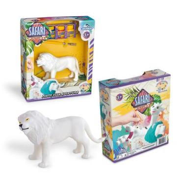 Imagem de Safari Brinquedo De Pintura Bonecos Animais P/ Pintar Lavável - Adijom