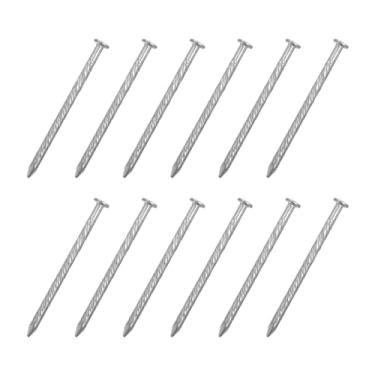 Imagem de uxcell 50 peças de pregos de cerca, 304 de aço inoxidável 304 de aço inoxidável para conserto de piso de casa, madeira, prata