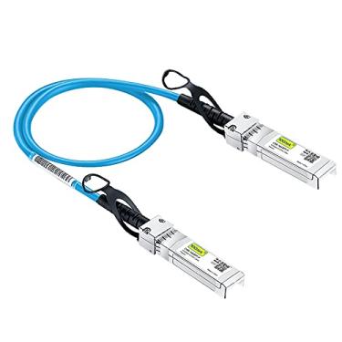 Imagem de 10Gtek [Cabo SFP+ DAC 10G colorido azul - Cabo SFP Twinax para Cisco SFP-H10GB-CU0.3M, Ubiquiti UniFi, D-Link, Supermicro, Netgear, Mikrotik, Fortinet, 0,3 m (300 pés)