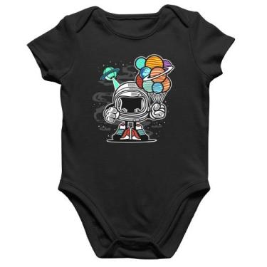 Imagem de Body Bebê Algodão Astronauta Chibi - Foca na Moda, Preto, GG