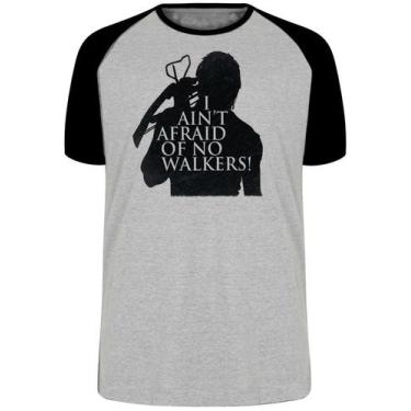 Imagem de Camiseta The Walking Dead Afraid  Blusa Plus Size extra grande adulto 