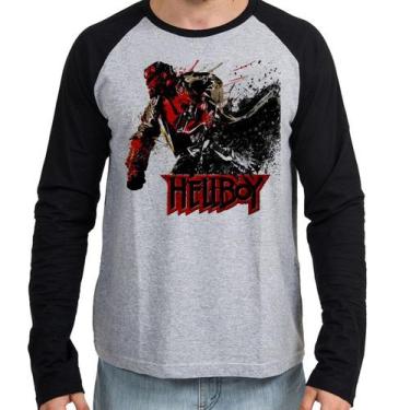 Imagem de Camiseta Manga Longa blusa HellBoy - Empório Dutra, P  adulto