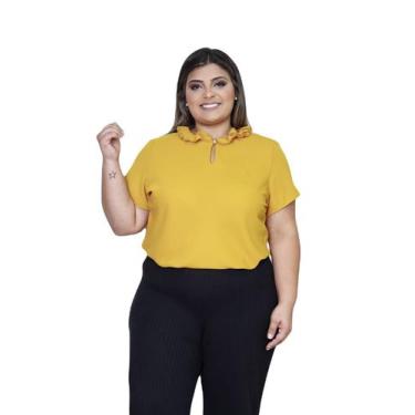 Imagem de Blusa manga curta feminina plus size barata sku:bp16 - R.S MODAS, G1, 