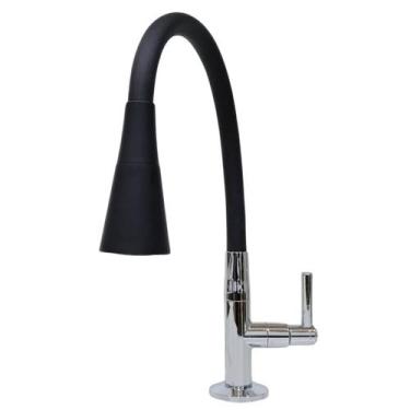 Imagem de Torneira Gourmet Bancada ABS Jato Duplo Tudo Silicone Preto - Montelar