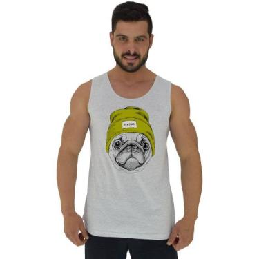 Imagem de Regata Clássica Masculina MXD Conceito Dog It's Cool, Branco, Cinza, P