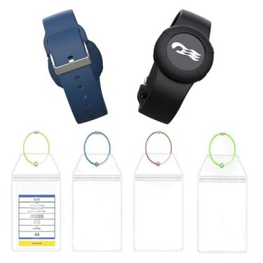 Imagem de Pacote com 2 acessórios para medalhão de cruzeiro princesa e pacote com 4 etiquetas de bagagem de cruzeiro à prova d'água – bolsa com zíper para medalhão de oceano de carnaval (2023, 2024, 2025) com