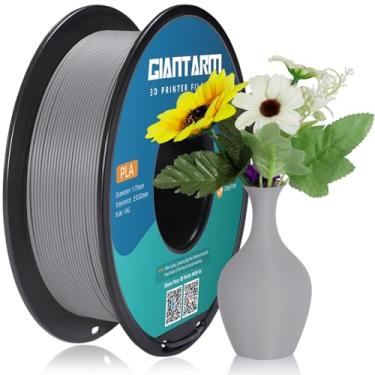 Imagem de GIANTARM PLA fosco, filamento PLA de 1,75 mm, carretel de 1 kg (1 kg), embalagem a vácuo, filamento de impressora 3D para laboratório Bambu (cinza fosco)