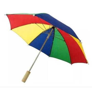 Imagem de Mini Guarda Chuva Frevo Sombrinha Carnaval - 50cm Diâmetro - Moda Mix