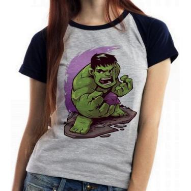 Imagem de Baby look blusa feminina ou Camiseta unissex Hulk - Empório Dutra, Cam