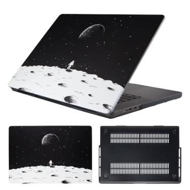 Imagem de Yiodelu Capa rígida para MacBook Pro 2024-2021 14 M4 M3 M2 M1 Pro/Max Chip (A3112 A3401 A3185 A2992 A2918 A2779 A2442) Capa protetora de plástico fosco leve, durável (padrão de astronautas)