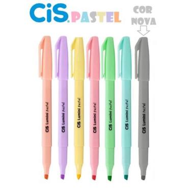Imagem de Caneta Marca Texto Cis Lumini Pastel - Com 7 Cores