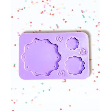 Imagem de F1875 molde de silicone kit escalope / base floral confeitaria biscuit