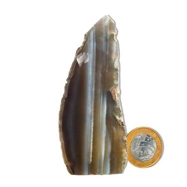 Imagem de 01 Geodo de Ágata Natural 150 a 200g 7 a 12cm Classe B - CristaisdeCur