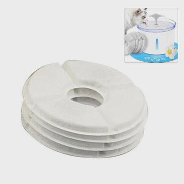 Imagem de Refil Filtro 4 Uni Carvao Ativado Fonte Bebedouro Pet Gato Animais Agua Limpa Potavel Saudavel