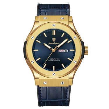 Imagem de Relógio De Quartzo Masculino Com Mostrador Luminoso Design Casual Impermeavel 3atm Azul...