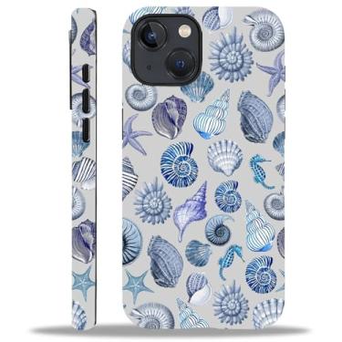Imagem de Kapadiy Capa para iPhone 14 Plus, verão praia concha para mulheres homens capa protetora de corpo inteiro à prova de choque 2 em 1 silicone + capa rígida de PC para iPhone 14 Plus