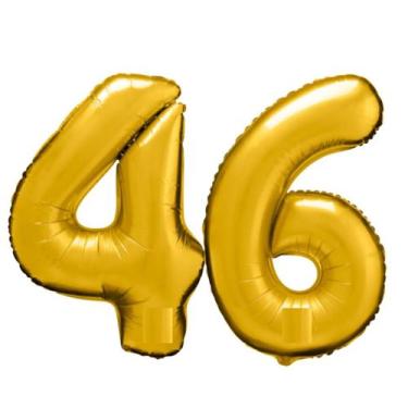 Imagem de Balão Numero Metalizado 1M Gigante Bexiga festa Aniversario - Balões S