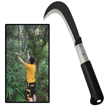 Imagem de Canivete de aço de carbono de facas de facas de alumínio Billhook - para fazenda, ramos, videiras, enjoos de descamação (comprimento total 51 cm x lâmina 18 cm de comprimento x 12 cm de largura)