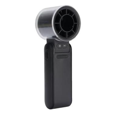 Imagem de Ventilador Portátil Portátil, 4000mAh Mini Mini Portátil Bateria Portátil Operado Fan Silm Fan Pollow Dobrável Pocket Com Exibição Digital (BLACK)