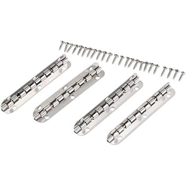 Imagem de 4 peças 65 x 15 mm 6 furos joias caixas de madeira porta armário dobradiças bagagem, decoração de móveis com parafusos