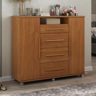 Imagem de Cômoda 4 Gavetas 2 Portas Versátil Zanzini