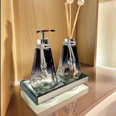 Imagem de Kit Difusor Com Bandeja Vidro Completo Lavabo Banheiro Presente