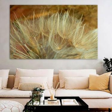 Imagem de Quadro Decorativo Floral Foto Demte de Leão, Tela em Canvas ideal para Sala, Quarto e Hall de entrada (100x70 cm)