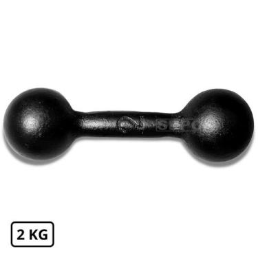 Imagem de Halter Redondo de Ferro Fundido Pintado 2 Kg Preto - SEPO