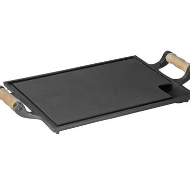 Imagem de Bifeteira Chapa Lisa em Ferro Fundido 28x46Cm