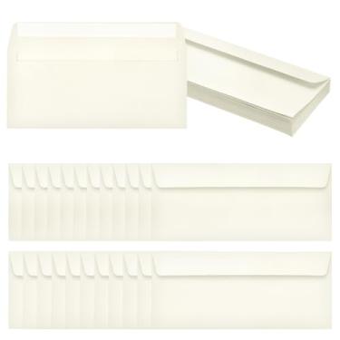 Imagem de PATIKIL Pacote com 24 envelopes de negócios bege nº 10, envelopes coloridos autoselados tamanho carta para convites de escritório de correspondência, 10 x 23 cm