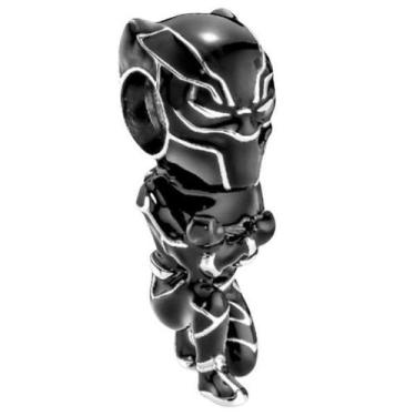 Imagem de Berloque Pantera Negra Pulseira Joia Prata 925 Super Heróis - Manú Pre