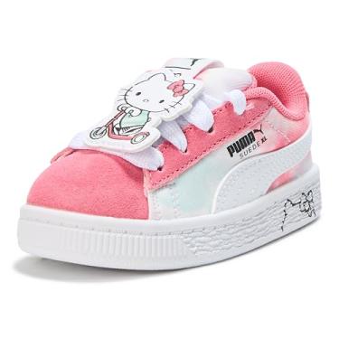 Imagem de PUMA Tênis infantil unissex de camurça GG Hello Kitty and Friends (criança pequena), Rosa mágica/azul pacífico, 15