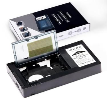 Imagem de Adaptador de cassete, compatível com VHS C de 12 mm SVHS VHS-C para VHS, filmadoras motorizadas VHSC ideal para reprodutor de videocassete, leitor de vídeo e conversão de VHS para digital