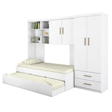 Imagem de Dormitorio Modulado Infantil Chiara MDF MDP Branco Pheonix Baby - phoe
