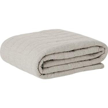 Imagem de Cobre Leito Tecebem Casal Malha 100% Algodão Lisa 210 X 240cm Trigo