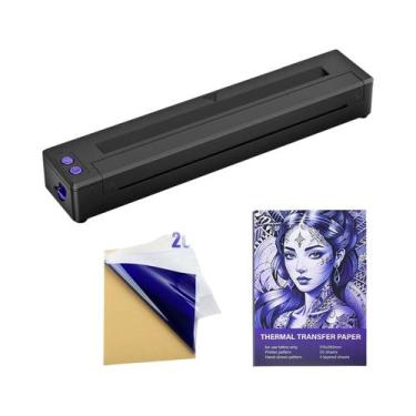Imagem de Impressora Portátil Sem Fio Bluetooth A4 Para Estêncil De Tatuagem Tér