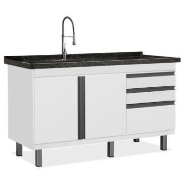 Imagem de Gabinete de Cozinha Vitória para Pia de 1,14 m - Boatto Móveis , Branc