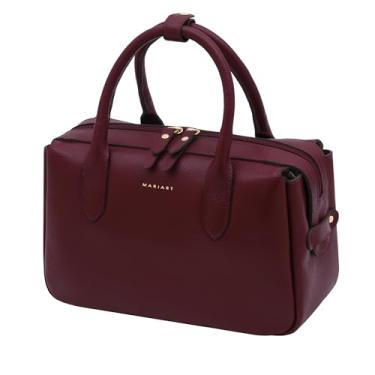 Imagem de Bolsa Bowling Feminina de Couro Bovino Legítimo Mariart Jambuzinha (Rubi)