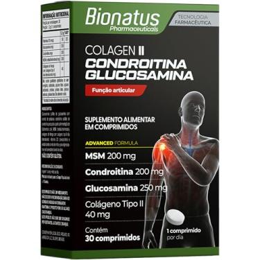 Imagem de Bionatus, Colágen II, Condroitína, Glucosamina, Suplemento alimentar, MSM 200mg + Condroitina 200mg + Glucosamina 250mg + Colágeno Tipo II 40mg, 30 cápsulas • 30 doses, Preto