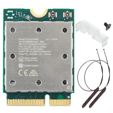 Imagem de Adaptador sem fio WiFi 7 cartões QCNCM865-5,8Gbps Tri-Band 802.11be, 2,4/5/6GHz BT 5.3 M.2 Key E para PC, laptop, Windows 11, inclui antenas WiFi compatíveis com Intel e AMD